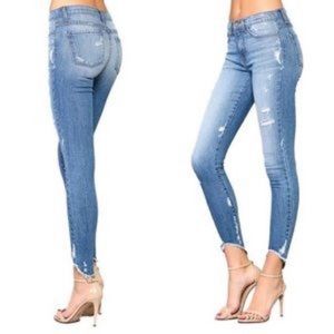 Flying Monkey Platinum Mid Rise Skinny Jeans